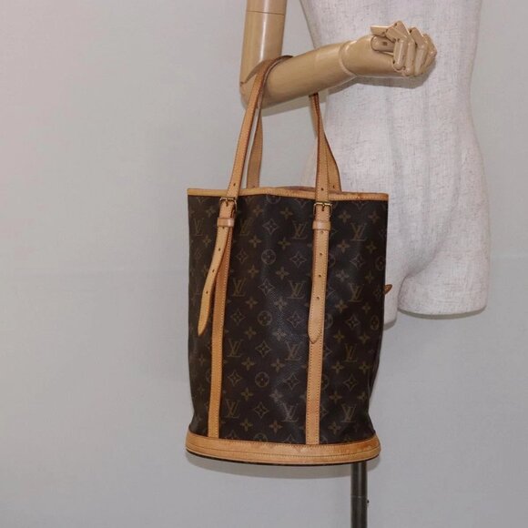 LOUIS VUITTON Monogram Bucket GM Shoulder Bag M42236 LV Auth 138364 - Picture 1 of 14
